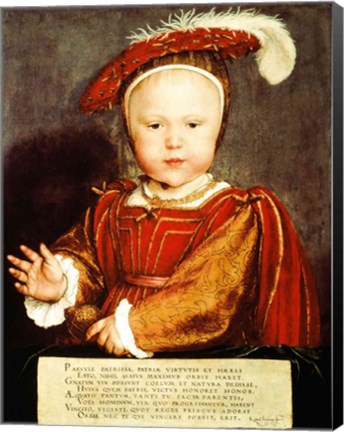 Framed Portrait of Edward VI as a child Print