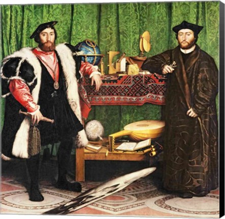 Framed Ambassadors, 1533 Print