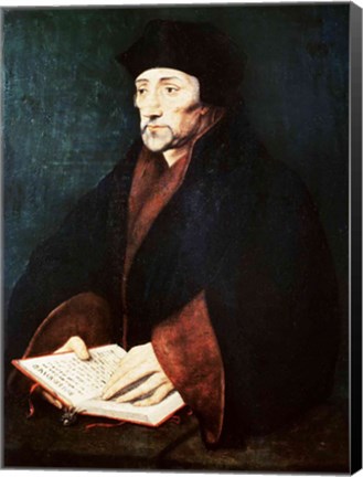 Framed Portrait of Desiderius Erasmus Print