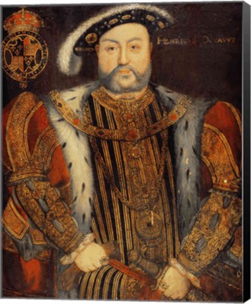 Framed Portrait of Henry VIII B Print