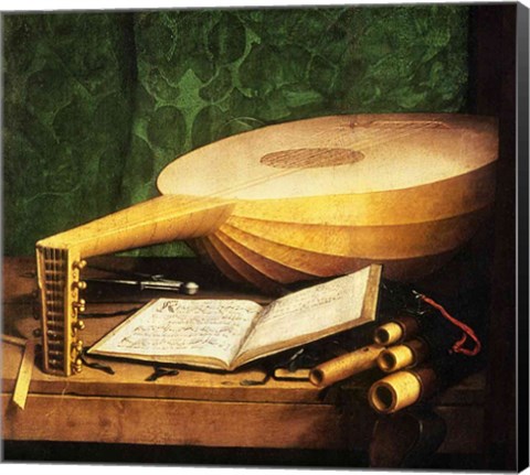 Framed Ambassadors, 1533, Guitar Detail Print