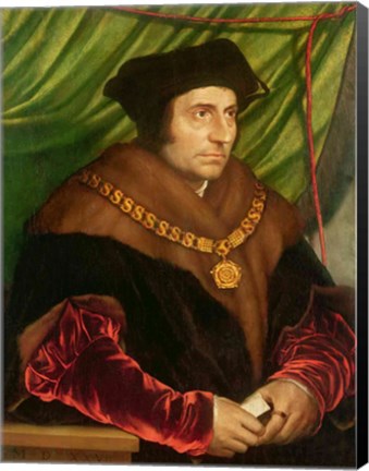 Framed Portrait of Sir Thomas More Print