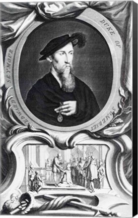 Framed Portrait of Edward Seymour, 1536, Detail Print