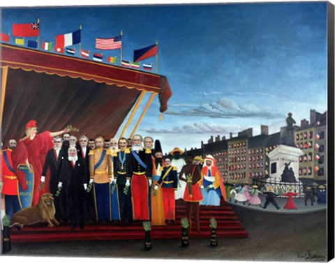 Framed Representatives of the Forces greeting the Republic as a Sign of Peace, 1907 Print