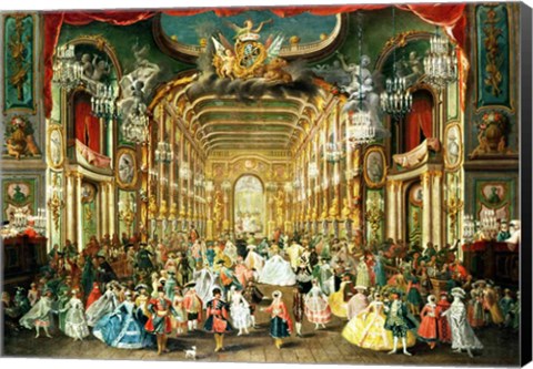 Framed Masked Ball in the Hoftheater, Bonn, 1754 Print