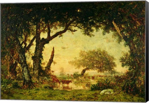 Framed Edge of the Forest at Fontainebleau Print