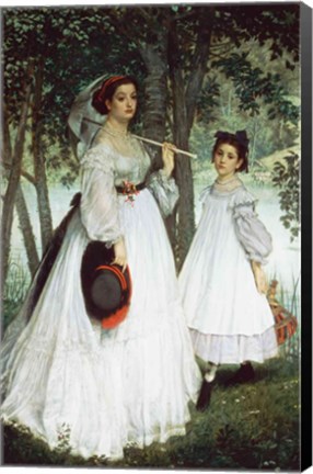 Framed Two Sisters: Portrait, 1863 Print