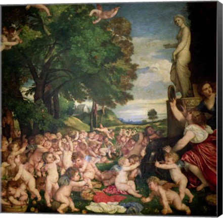 Framed Worship of Venus, 1519 Print