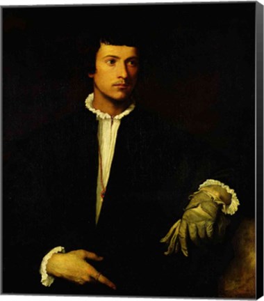 Framed Man with a Glove, c.1520 Print