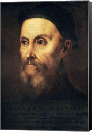 Framed Portrait of John Calvin Print