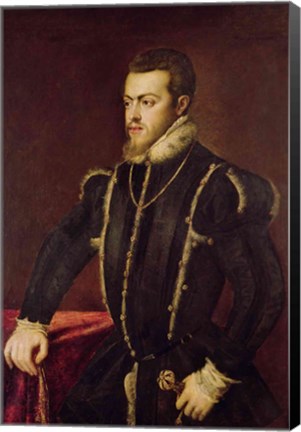 Framed Portrait of Philip II Print