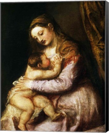 Framed Virgin and Child Print