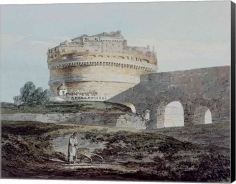 Framed Castle of San Angelo, Rome Print