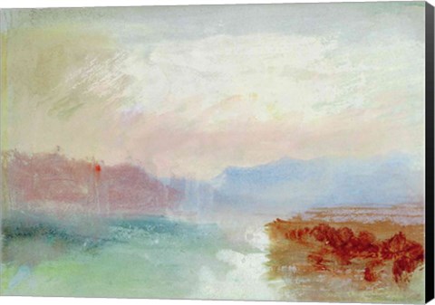 Framed River scene, 1834 Print