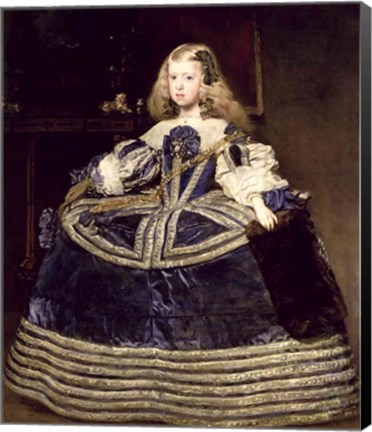 Framed Infanta Margarita in Blue, 1659 Print