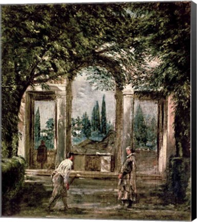 Framed Gardens of the Villa Medici in Rome Print