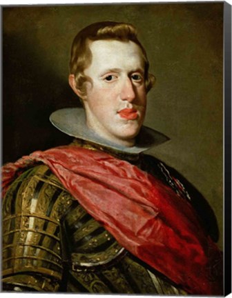 Framed Portrait of Philip IV  in Armour Print