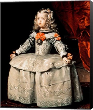 Framed Portrait of the Infanta Margarita (standing) Print