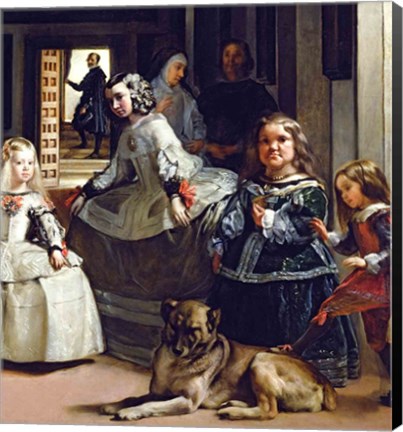 Framed Las Meninas or The Family of Philip IV, c.1656, Detail Print