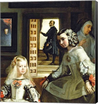 Framed Las Meninas or The Family of Philip IV, c.1656, Detail Center Print