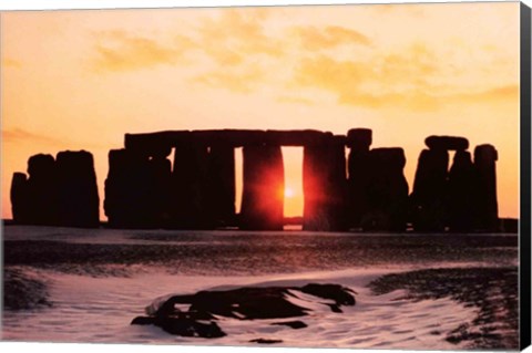 Framed Stonehenge, Winter Solstice Print