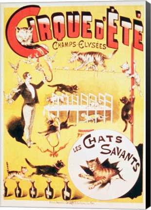 Framed Poster advertising the Cirque d&#39;Ete in the Champs Elysees Print