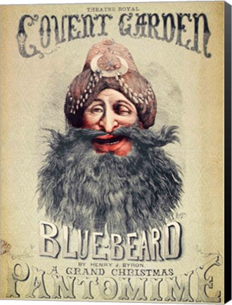 Framed Poster for a Christmas pantomime of &#39;Blue Beard&#39; Print