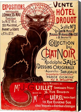 Framed Poster advertising an exhibition of the &#39;Collection du Chat Noir&#39; Cabaret Print