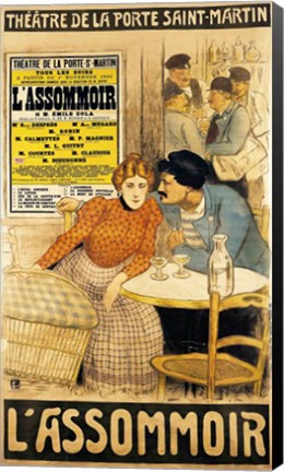 Framed Poster advertising &#39;L&#39;Assommoir&#39; Print