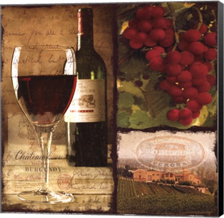 Framed Burgundy Print