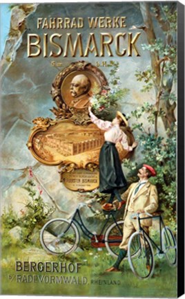 Framed Poster advertising the Fahrrad Werke Print