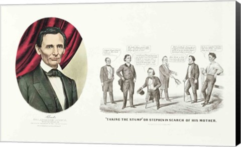 Framed Hon. Abraham Lincoln, 16th President of the United States, 1860 Print