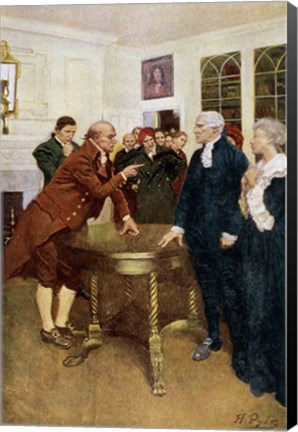 Framed Committee of Patriots Delivering an Ultimatum to a King&#39;s Councillor Print