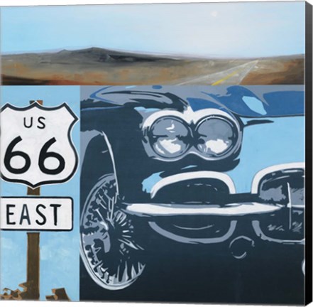 Framed Route 66-A Print