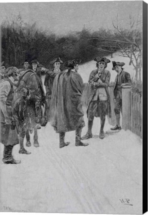 Framed Paul Revere Bringing News to Sullivan Print