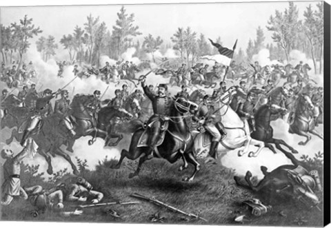 Framed Battle of Cedar Creek Print