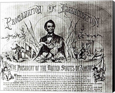 Framed Proclamation of Emancipation by Abraham Lincoln, 22nd September 1862 Print