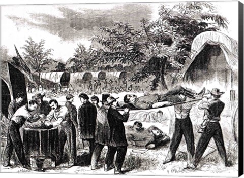 Framed Carrying off the Wounded after the battle of Antietam in 1862 Print