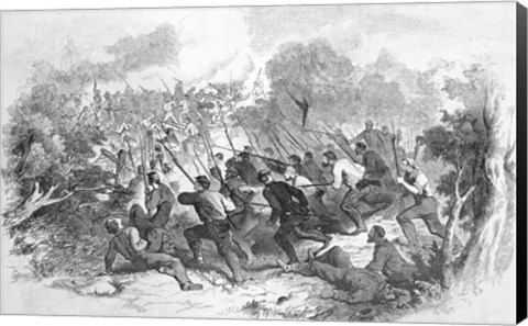 Framed Battle at Bull Run Print