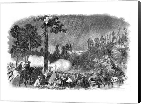 Framed Battle at Corrack&#39;s Ford, Between the Troops of General McClellan&#39;s Command Print