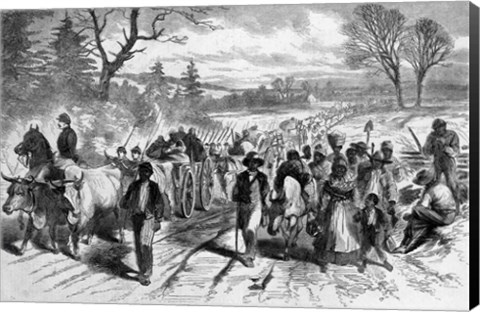 Framed Effects of the Proclamation: Freed Negroes Coming into Our Lines at Newbern, North Carolina Print