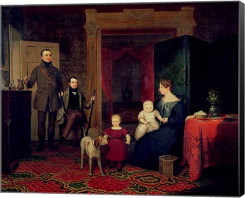 Framed Portrait of the Van Cortland Family, c.1830 Print