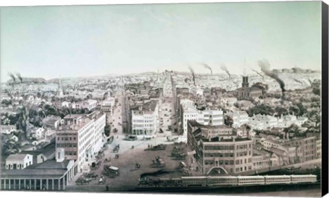 Framed View of Utica City, New York State Print