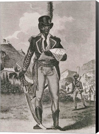 Framed Portrait of Francois Dominique Toussaint-Louverture Print