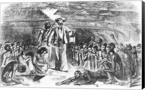 Framed Scene in the Hold of the Slave Ship Print