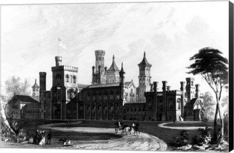 Framed Smithsonian Institution from the South West Print