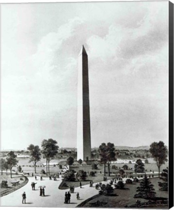 Framed Washington Monument and Surroundings, North View Print