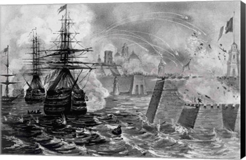 Framed Victorious Bombardment of Vera Cruz by the United Forces of the Army and Navy of the US Print