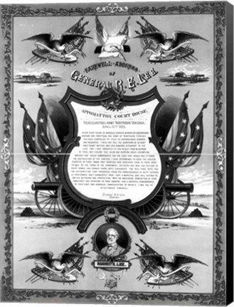 Framed Farewell Address of General Robert E. Lee Print