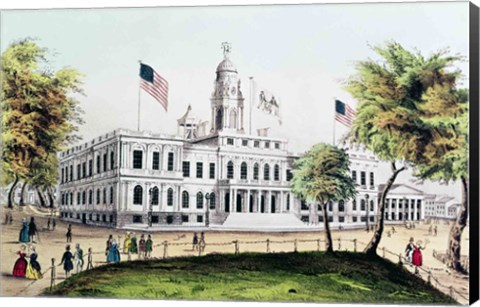 Framed City Hall, New York Print